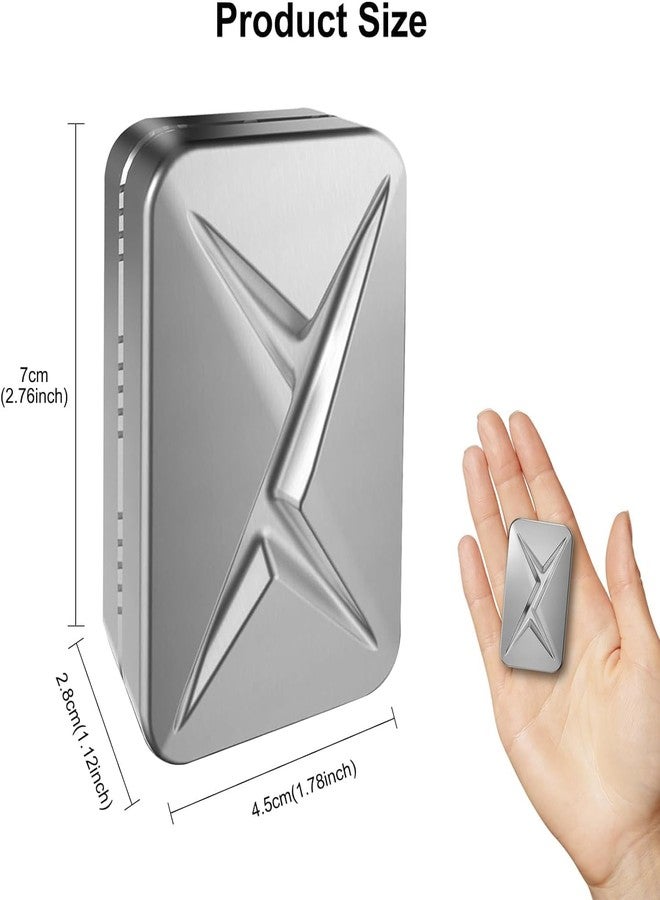 7JI Fidget Slider,Breakthrough Metal Magnetic EDC Haptic Trackless Lightning Fidget Toys,Adults Anxiety/ADHD/Stress Relief (Silvery) - Image 2